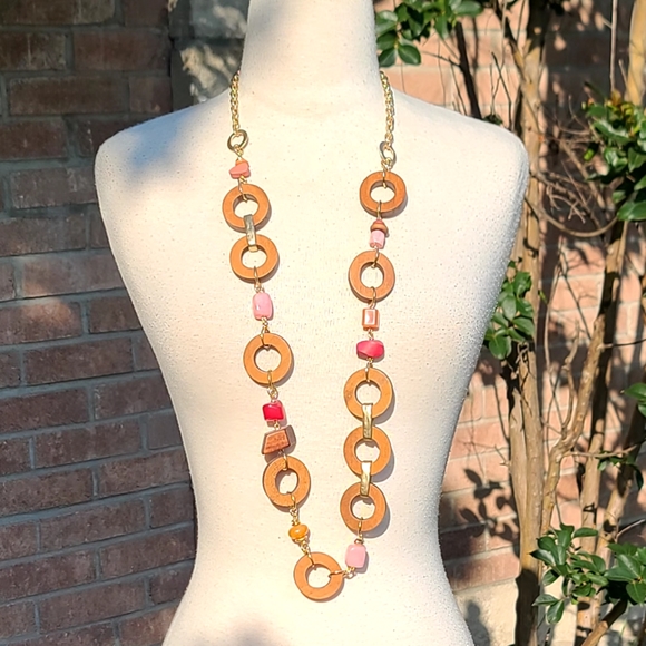 Chico's Jewelry - Chico's wooden ring necklace